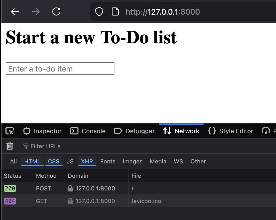 screenshot of browser dev tools with a POST request in the network tab, with the File column showing /